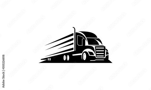 Foto-Fahne - truck, car, transportation, vehicle, transport, cargo, trailer, auto, road, semi, automobile, heavy, tractor, freight, big, wheel, big truck, super truck (von Gus)
