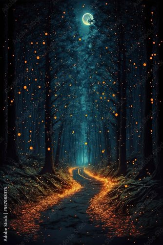 Jalousie-Rollo - walking through woods fireflies. The moon stars (von vuang)