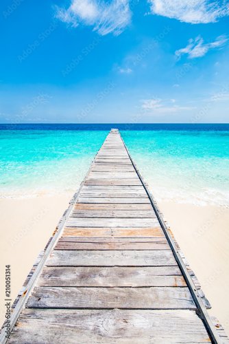 Fotovorhang - Ruhe und Entspannung am blauen Meer (von eyetronic)